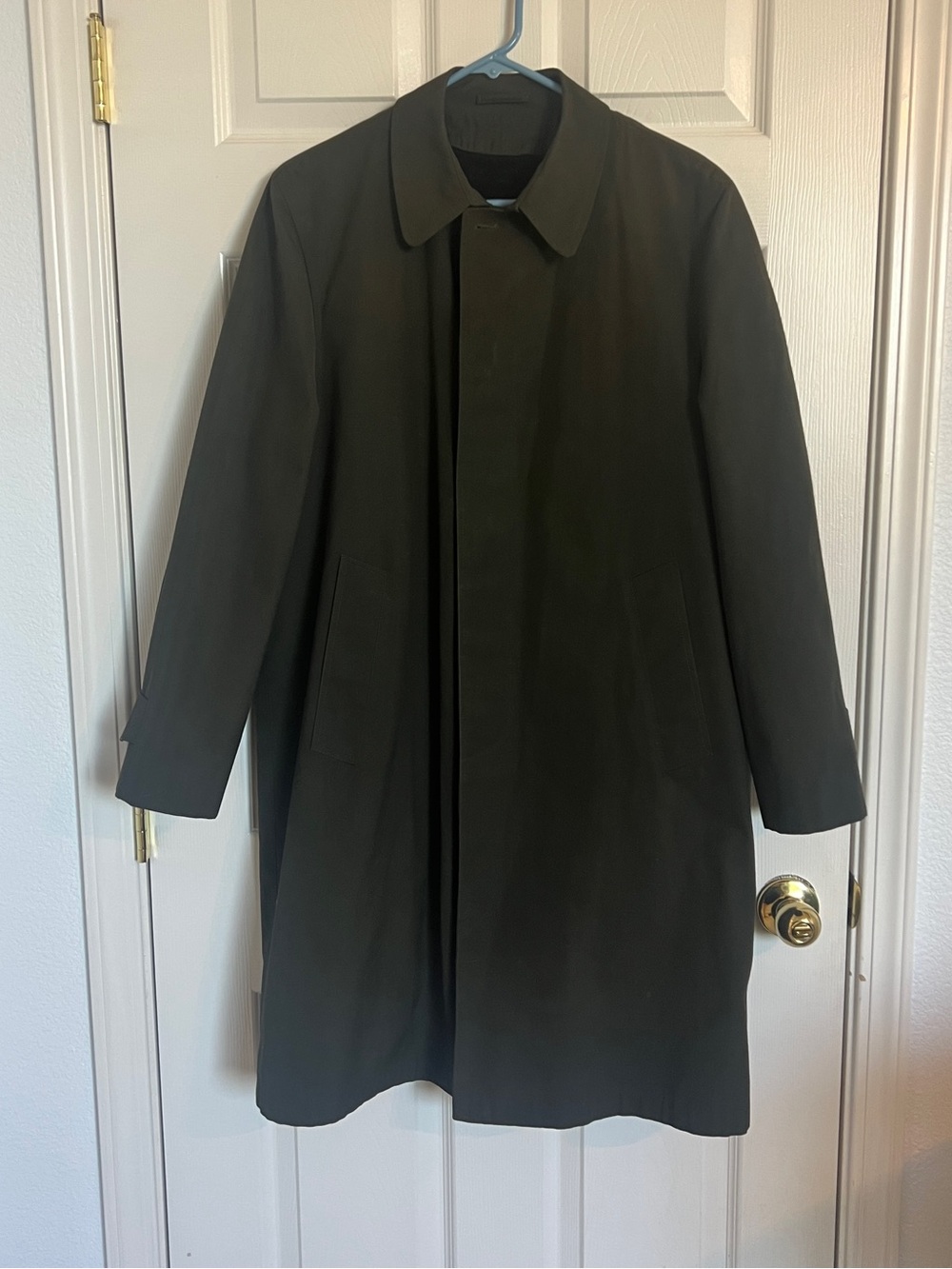 Vintage Mac Raincoat Dacron Wash N Wear Minimalist Olive Coat Mens Large‎